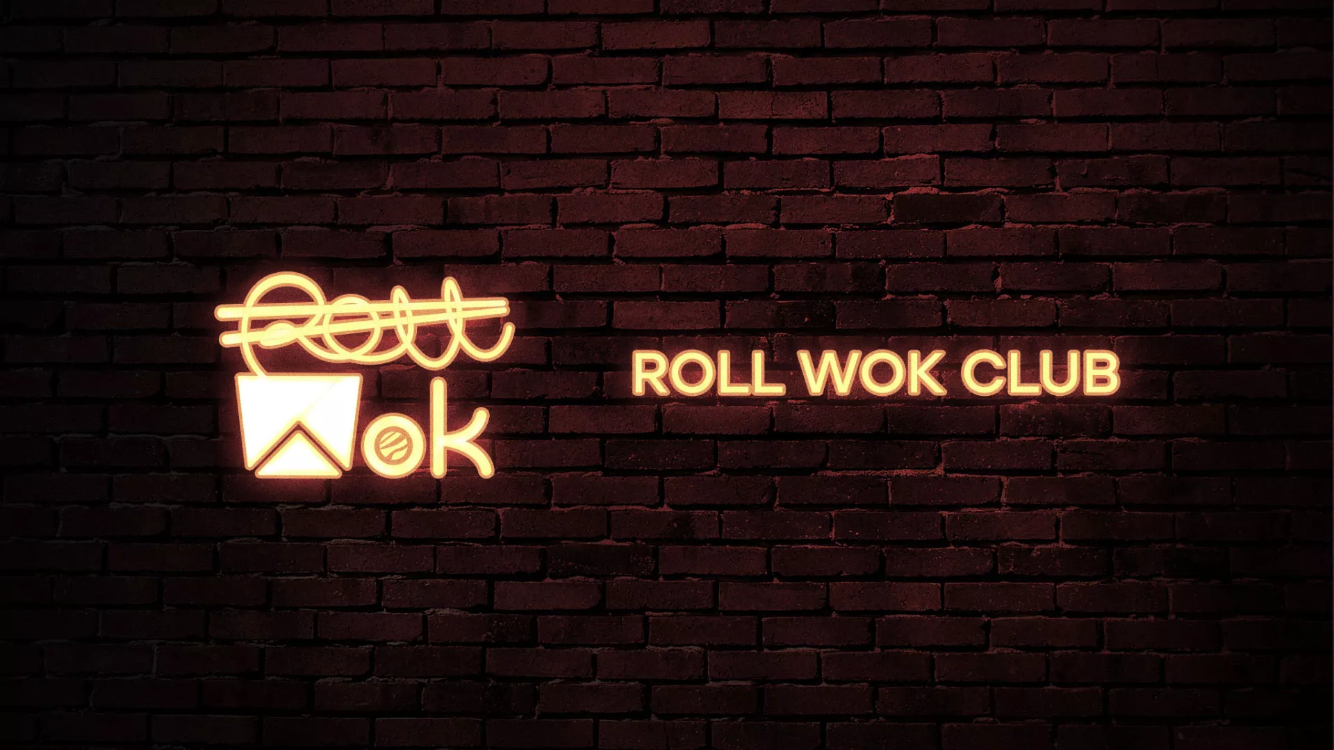 Разработка логотипа суши-бара «Roll Wok Club» в Полесске