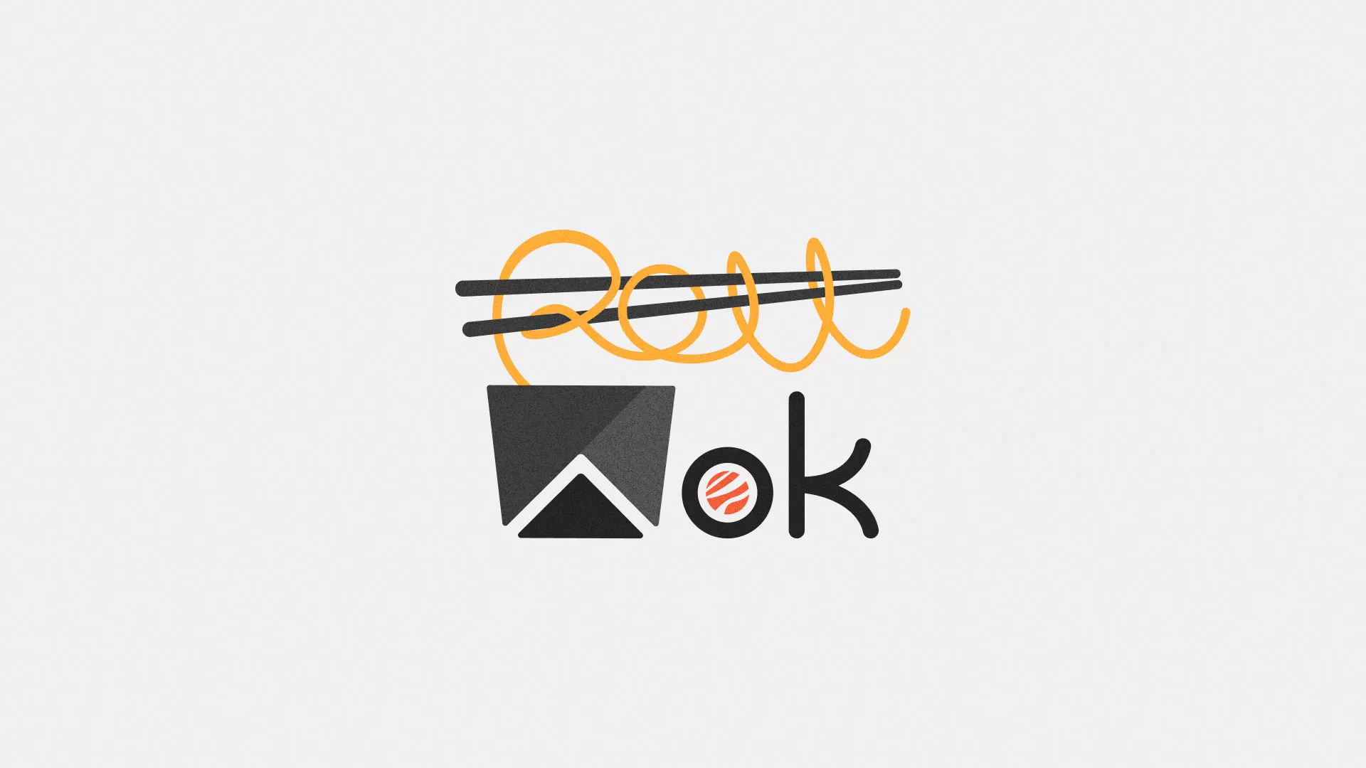 Разработка логотипа в Полесске для суши-бара «Roll Wok Club»